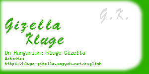 gizella kluge business card